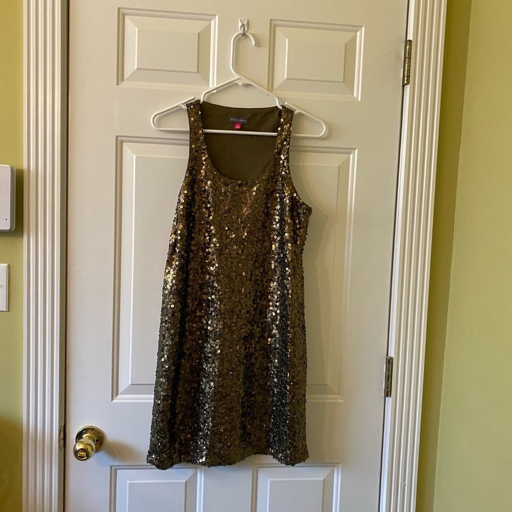 Vince Camuto gold dress